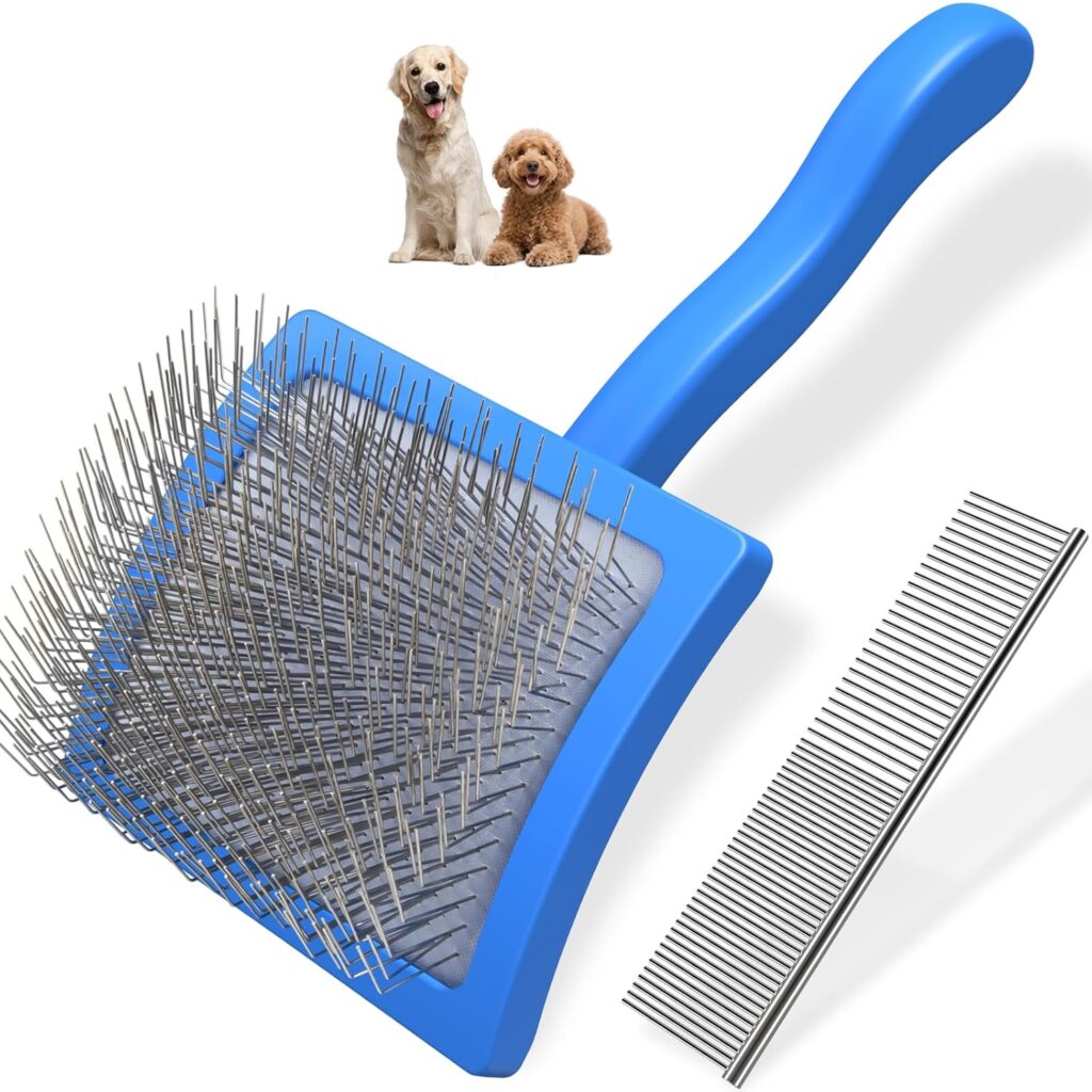 Sacisson 2-in-1 Slicker Brush & Comb Set, Large